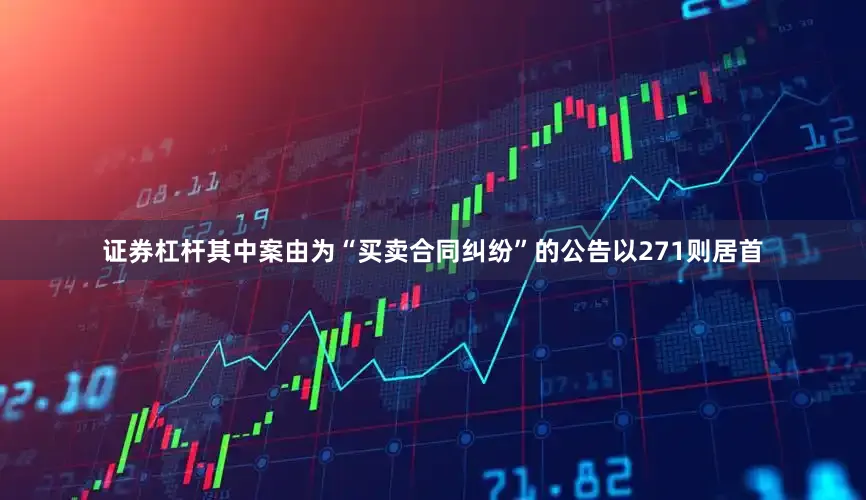 证券杠杆其中案由为“买卖合同纠纷”的公告以271则居首